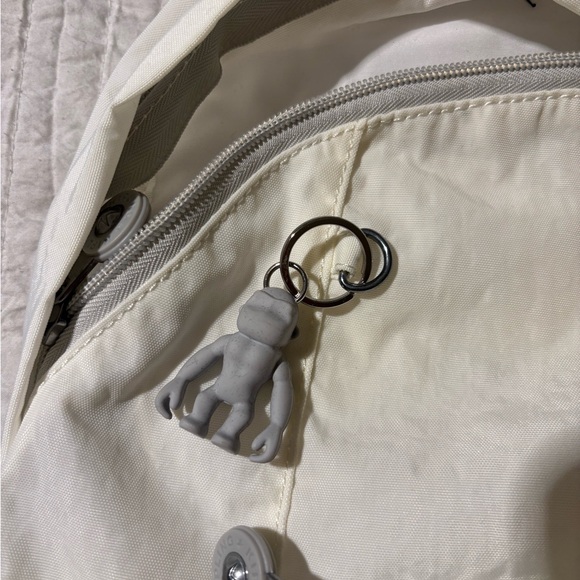 Kipling White Backpack with Gray Details - Picture 3 of 7